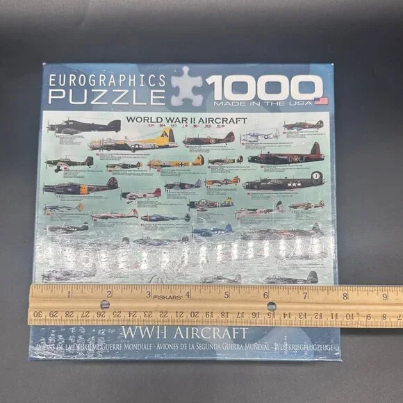 1000 Piece Jigsaw Puzzle World War II Aircraft Eurographics USA Military - Picture 7 of 8